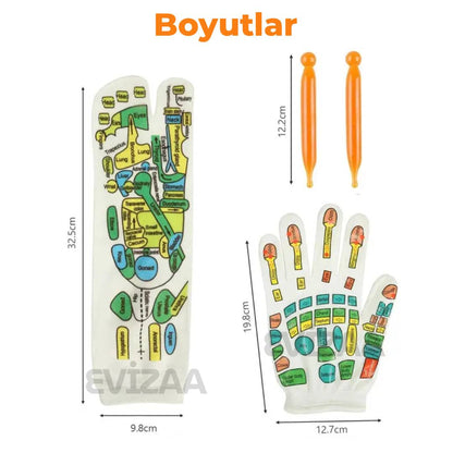 Akupuntur Noktaları Çorap ve Eldiven Seti